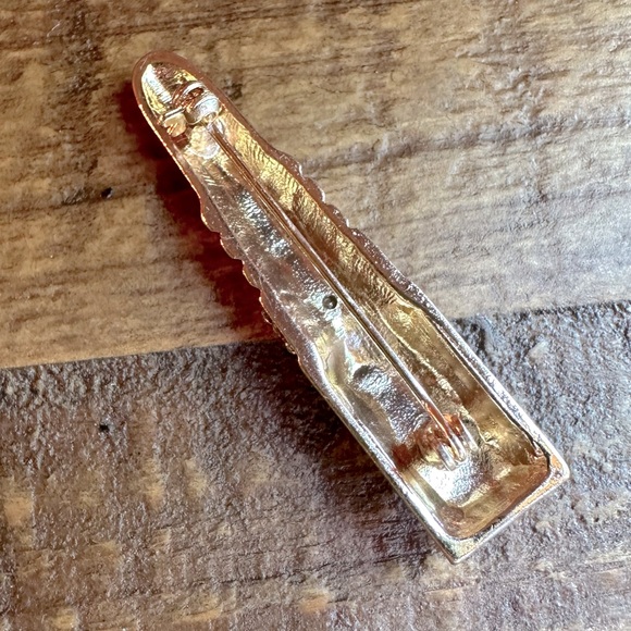 Red & Black Enamel & Crystal Lipstick Lapel Brooch Pin Perfect Gift Makeup Fan - Picture 7 of 9